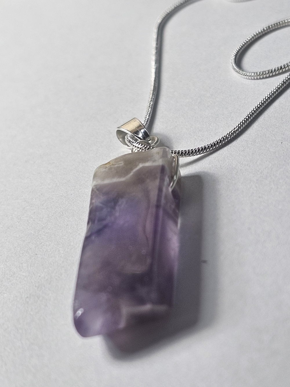 Amethyst Point Pendant Necklace - Purple - Picture 5 of 6